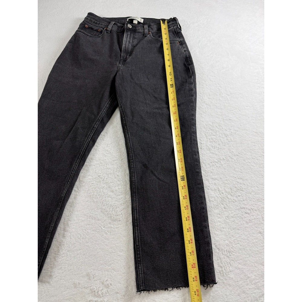 Abercrombie & Fitch Black Cropped Straight-Leg Jeans - Picture 8 of 11